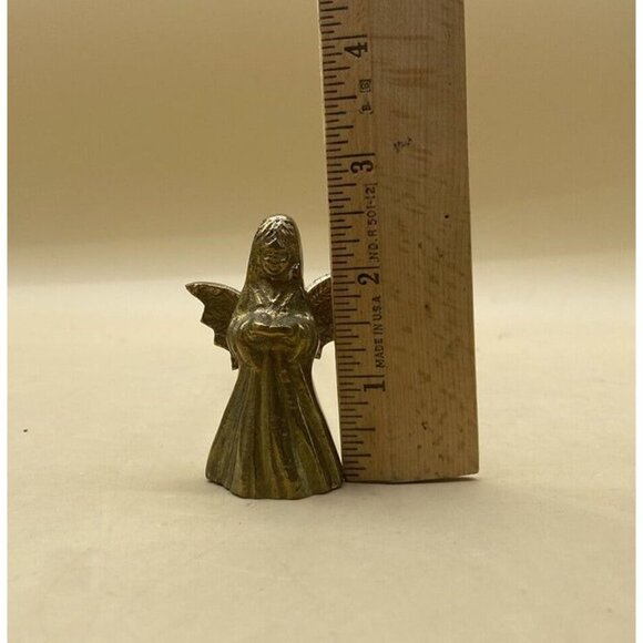 Brass Angel Candle Snuffer Flame Extinguisher Long Handled Wings 10" - Picture 9 of 12